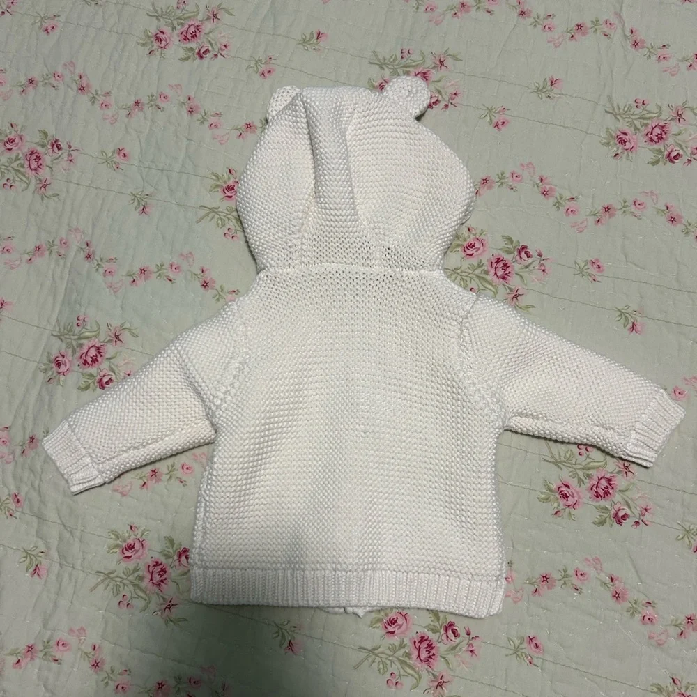 M&S ivory knit sweater size 0-3 months - Picture 5 of 5